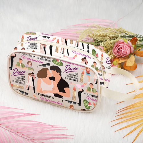 XYANFA Dance Miove Inspired cosmetic bag Dance lover gift Watermelon themed Gift 80s Movie Zipper Pouch (Dance LIKE t-m)