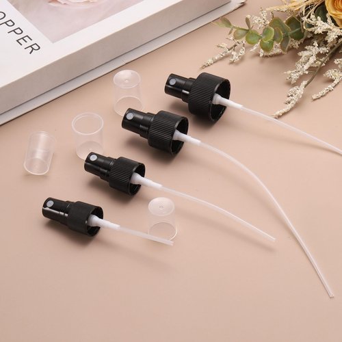 uxcell 50 Pcs Black Spray Top, 20/410 Fine Mist Sprayer Reusable Replacement Spray Bottle Pump Plastic Top for Cosmetic Perfume and Body Sprays Bottle