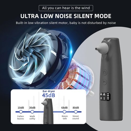 for Swimming Ear Moisture Swimmers Ear Drier Swim Ear Blower Electronic Ear Water Remover Rechargeable Battery Operated Ear Fluid Remover Ear Dryer