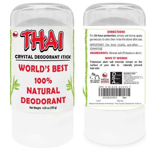 2-PACK Thai Deodorant Spray - Made in USA - Whole Body Natural Crystal Salt Deodorant Spray for Women Men & Teens, (8 Oz)