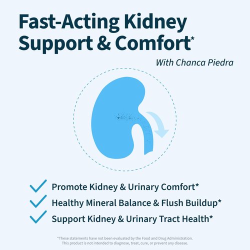 Renavive Kidney Cleanse - Premium Kidney Support Supplement with Chanca Piedra Stone Breaker - Supports Natural Cleansing & Urinary Tract Health - 60 Capsules