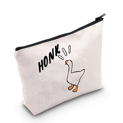 TSOTMO Goose Game Merch Honk Zipper Pouch for Bird Animal Lovers Honk Gift for Goose Lover (HONK)