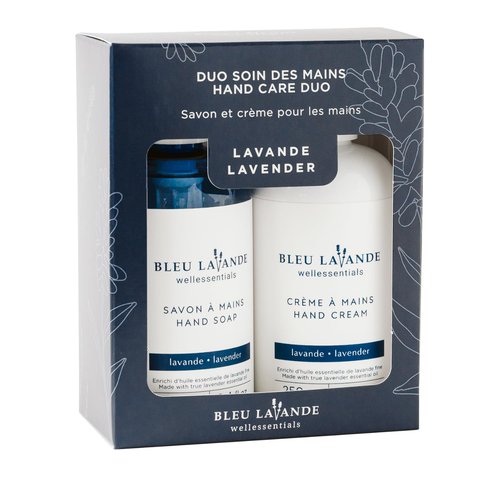 Bleu Lavande lavender hand care gift set - Soothing Aromatherapy – Made with Premium True Lavender Essential Oil - Natural products – lavender hand soap & hand cream – No sulfates