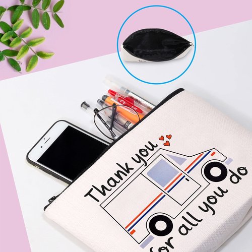 GJTIM Mail Carrier Gift Bag - Thank You For All You Do - Makeup Bag Appreciation Gift for Postal Worker