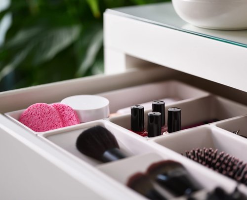 Joseph Joseph Viva - Modular 7-piece Makeup Beauty Drawer Organiser Set, Storage Boxes dividers for makeup, beauty grooming items, cosmetics, hair accessories