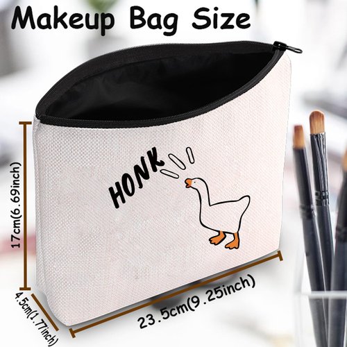 TSOTMO Goose Game Merch Honk Zipper Pouch for Bird Animal Lovers Honk Gift for Goose Lover (HONK)