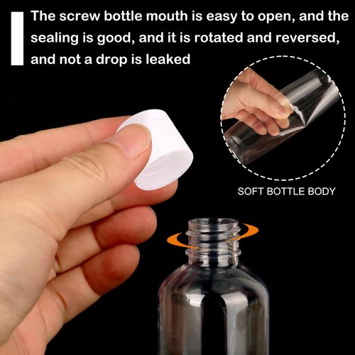 KUKLIPJIM 80 Pack 4 oz Plastic Bottles with White Top Caps, Clear Empty Bottles, Cosmetic Containers for Lotion and Shampoo, Travel-Friendly Bottles, BPA-Free for Liquids and Personal Care