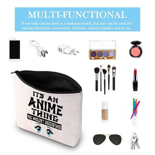 GJTIM Anime Fans Gift Anime Lovers Zipper Pouch It’s An Anime Thing You Won’t Understanding Cosmetic Makeup Bag for Anime Women (It’s An Anime Thing Makeup)