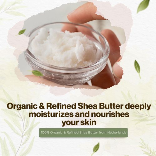 uh*Roh*Muh USDA Certified 16 fl oz Organic Shea Butter from the France | Refined, Nourishing Body Butter for Smooth and Healthy Skin | (Net Wt. 0.45 kg / 1 lb)