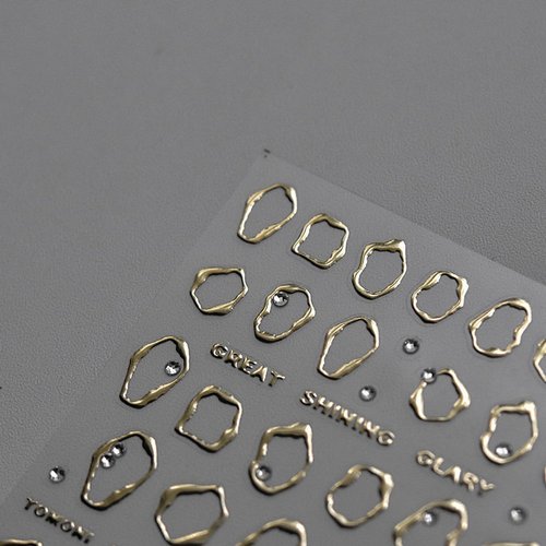 2 Sheets French Tip Nail Stickers Silver Golden French Nails Stickers Nail Decorations Decals 3D Self-Adhesive Line Designs Manicure Sticker Supplies for Women DIY Nails Art Accessories