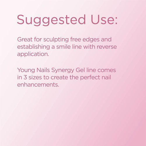Young Nails Synergy Gel System, Building Gel - Hard Builder Gel, Superior Adhesion & Strength, Structured Nail Gel Builder - Sculptor Gel, Clear, 15g