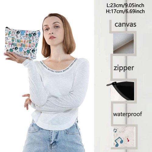 WZMPA Nurse Practitioner Cosmetic Bag Medical NP Gift Medical Workers Makeup Zipper Pouch Bag Medical NP Merch (Nurse Practitioner)
