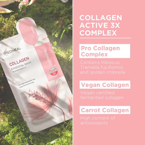 Mediheal Official Best Korean Sheet Mask - Collagen Essential Face Mask Lifting and Firming For All Skin Types Value Sets (20 Count)