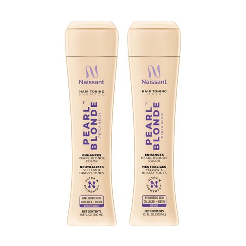 Naissant Set Purple Shampoo & Toning Mask | Eliminates Brassiness | Neutralizes Yellow & Orange Tones | Paraben, Ammonia & Sulfate Free | Pro-Vitamin B5, Olive Oil & Honey (Pearl Blonde) 10.1 Fl Oz