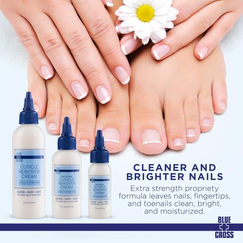Blue Cross Ultimate Nail Care Bundle - 2oz Cuticle Remover + Softener Cream, 0.5oz Yello Out Yellow Neutralizing Basecoat + 0.5oz Nourishing Cuticle + Nail Oil, 3 Pack Bundle