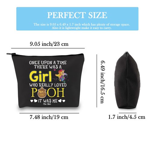 GJTIM Movie Inspired Bear Travel Bag Bear Accessories Bear Zipper Pouch for Bear Lovers (Loved P BLK)