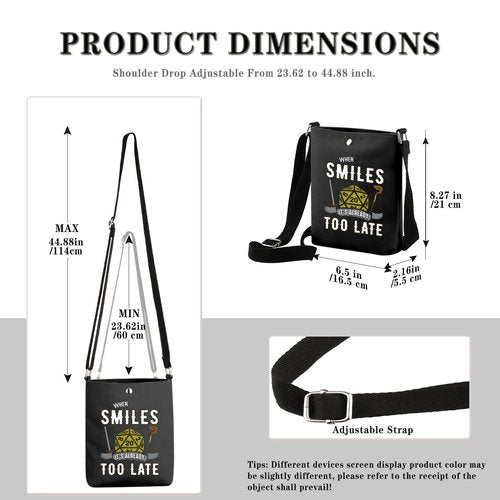 GJTIM Novelty DandD Game Dice Pouch When The Smiles It's Already Too Late Accessory Pouch Bag (SMILES CB)