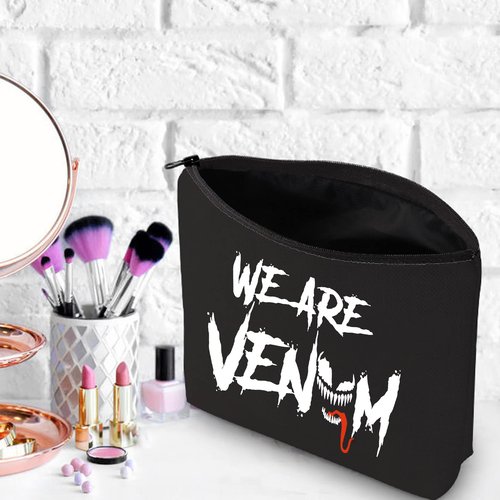 BWWKTOP Spider Hero Cosmetic Makeup Bag Villain Movie Fans Gift We Are Venom Makeup Zipper Pouch Bag (WE ARE VENOM)