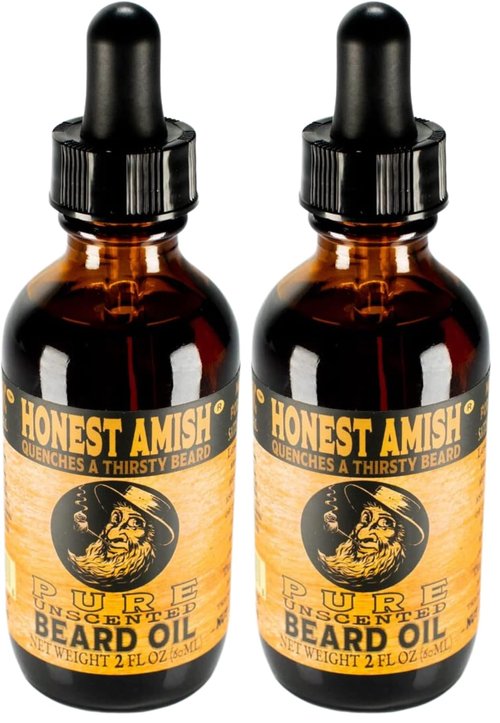 Honest Amish - Pure Beard Oil - 2 Ounce - Fragrance Free (Pack of 2)