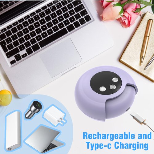 Electric Nail Clipper, 3 in 1 Electric Toenail Clippers for Seniors, 3 Speed Automatic Electric Nail Trimmer, Portable Fingernail Clipper with Led Light Rechargeable Electric Polishing for Women Men