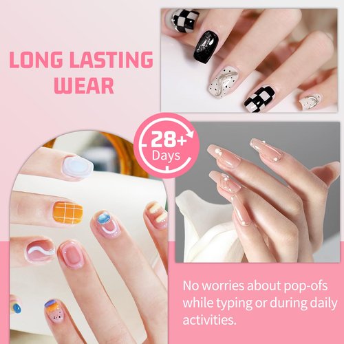 MAGIC ARMOR 15g Semi Solid Nail Glue Gel with 5ml Remover Glue Pen, Super Glue for Press On Nails, No UV Light Needed Long Lasting, Click Removal Pen Design 3-in-1 Remover