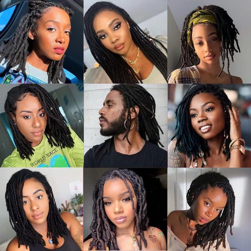 6 Inch 30 Strands Loc Extensions Human Hair 100% Handmade Permanent Dreadlock Extensions for Women Men Can Be Curled and Bleached Loc Extension with Needle(width 0.6cm natrual color)