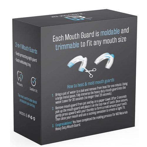 M3 Naturals Retainer Cleaner Tablets 120 and Mouth Guard Bundle