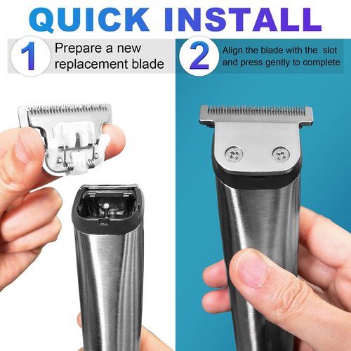 T-Blade Detachable Replacement blades Compatible with Wahl Trimmers 9864.9864SS.9686.9818A.9854L.9876L.9854 WSS3L.SS2L etc,2 PACK