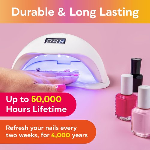 SUNUV UV LED Nail Lamp with 4PCS Cuticle Nippers, Cuticle Pusher with Nail File and Buffer Set, Professional Stainless Steel Durable Pedicure Manicure Nail Care Tools