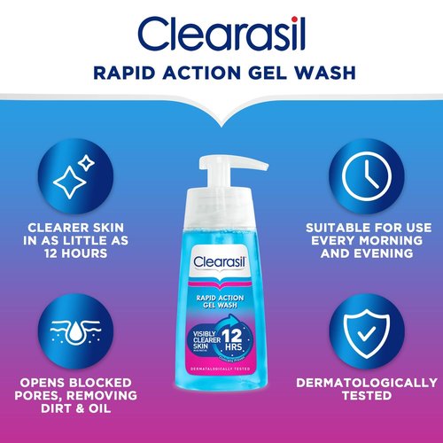 Clearasil Ultra Rapid Action Gel Wash 12 hours