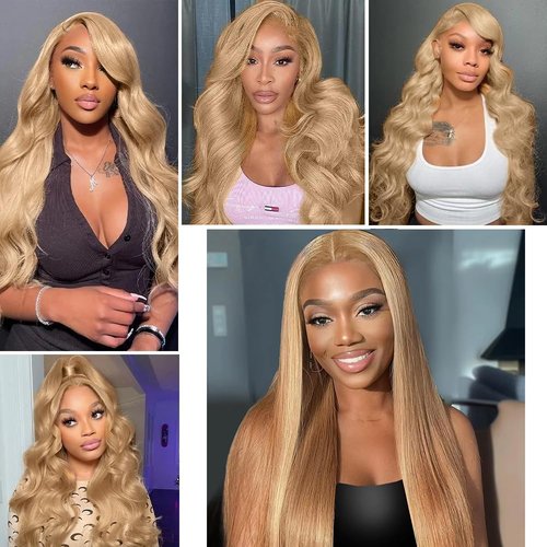 #22 Ash Blonde Bundles Human Hair Body Wave Bundles 14 16 18 Inch Human Hair Weave 3 Bundle Unprocessed Brazilian Virgin Hair Blonde Body Wave Human Hair Extensions 50 Grams/Bundle