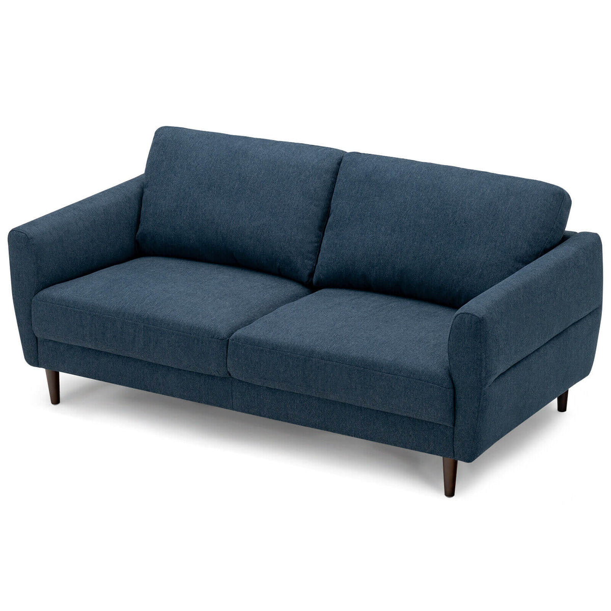 72 Inch Fabric Loveseat Sofa with Solid Wood Frame - Navy