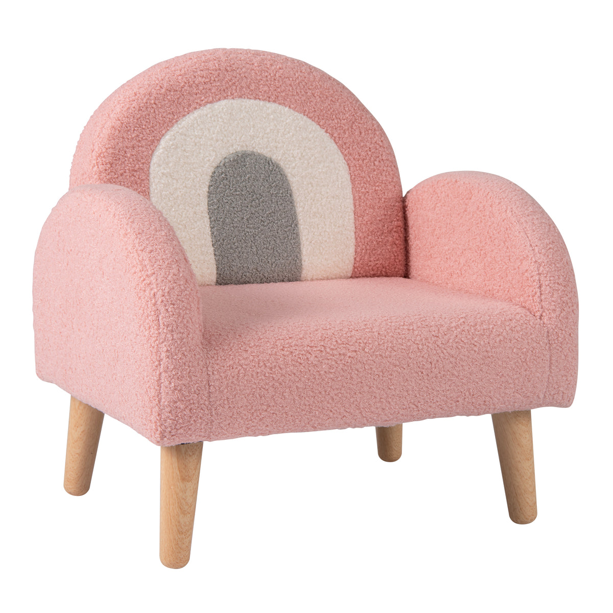 Kids Armchair Pink with Comfy Backrest & Armrests - Costway