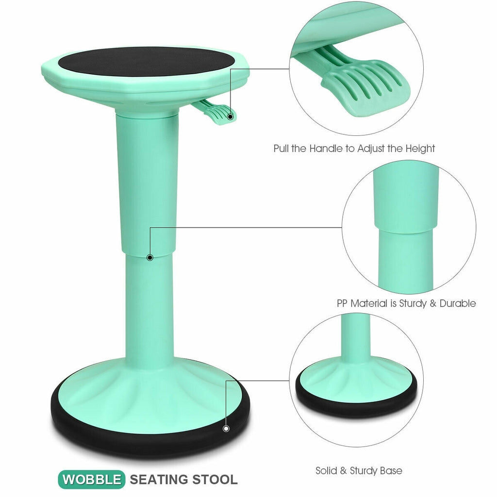 Adjustable-Height Wobble Chair Active Learning Stool for Office Stand