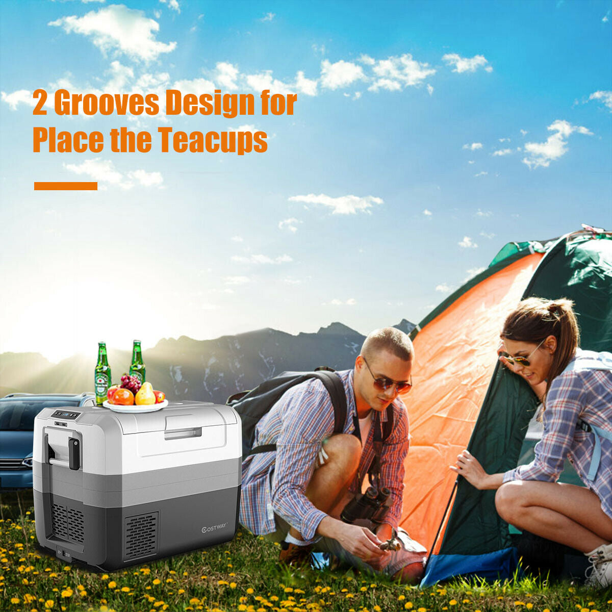 58 Quart Portable Electric Car Cooler