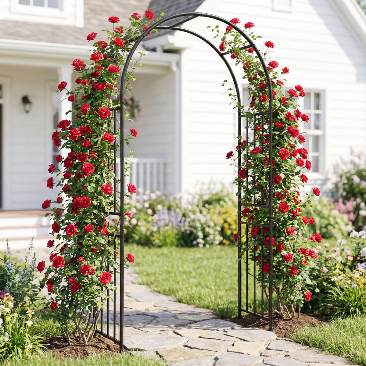 7.2 Feet Garden Arch with 8 Ground Stakes