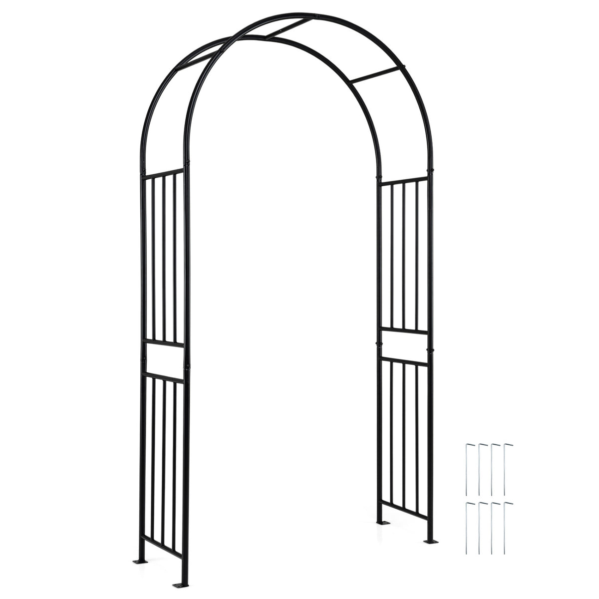 7.2 Feet Garden Arch with 8 Ground Stakes