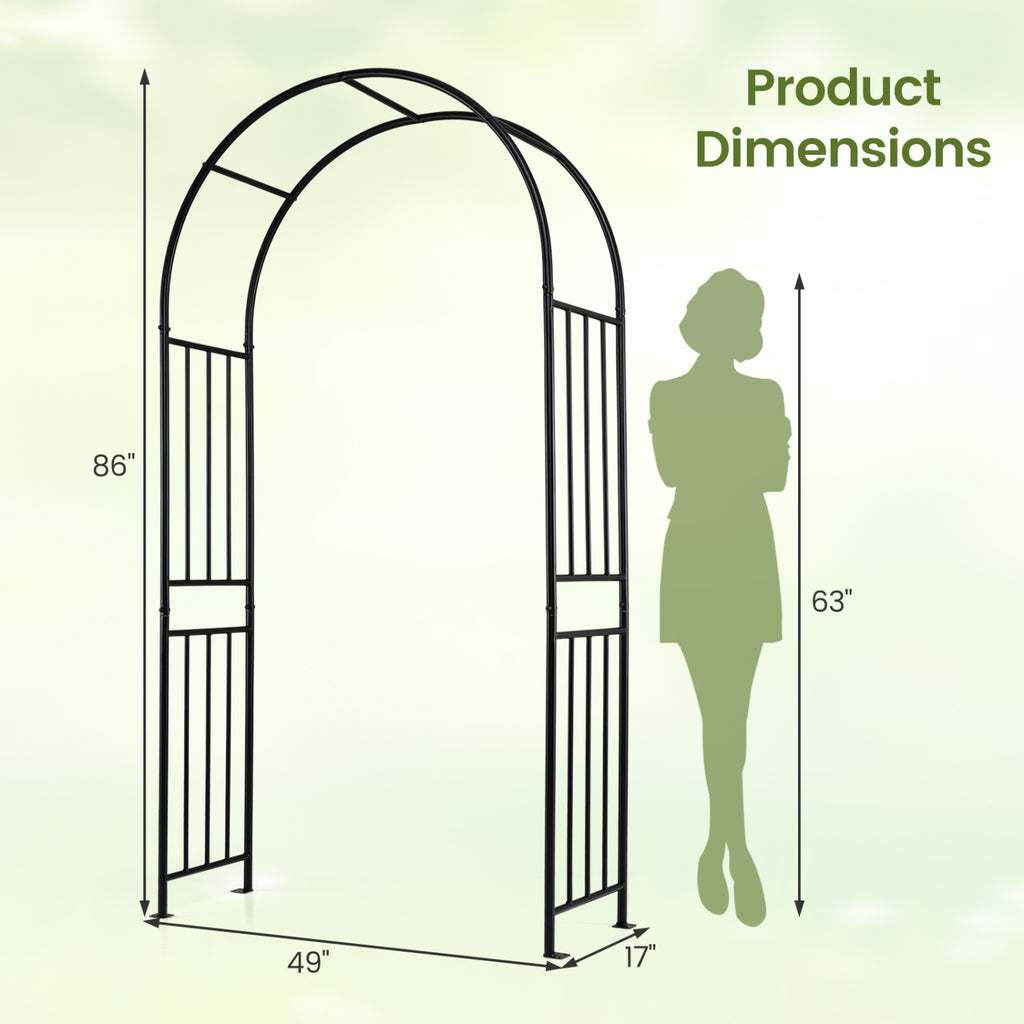 7.2 Feet Garden Arch with 8 Ground Stakes