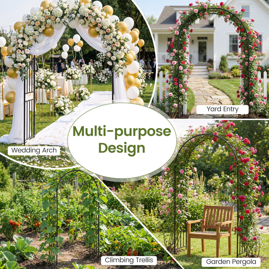 7.2 Feet Garden Arch with 8 Ground Stakes
