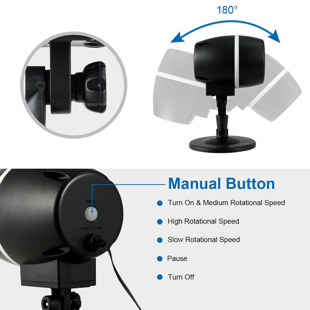 Outdoor Waterproof Snowflake LED Projector Lights with Remote Control