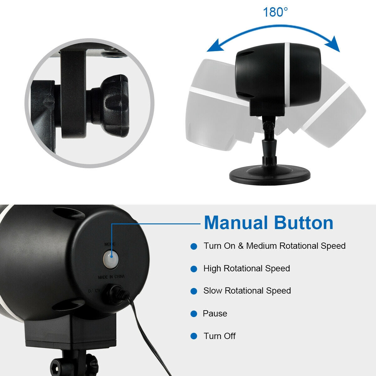 Outdoor Waterproof Snowflake LED Projector Lights with Remote Control