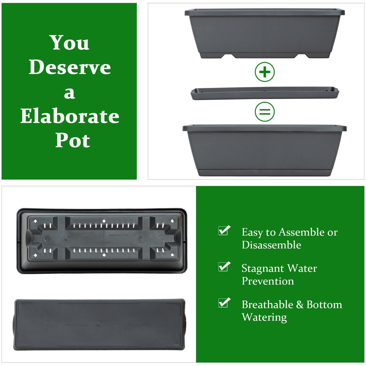 5-Tier Raised Garden Bed with Water Drainage for Flowers Vegetables