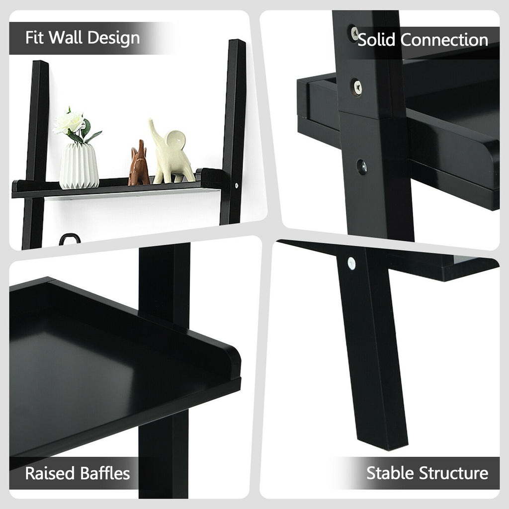 5-Tier Ladder Shelf with Open Shelves for Living Room Home Office