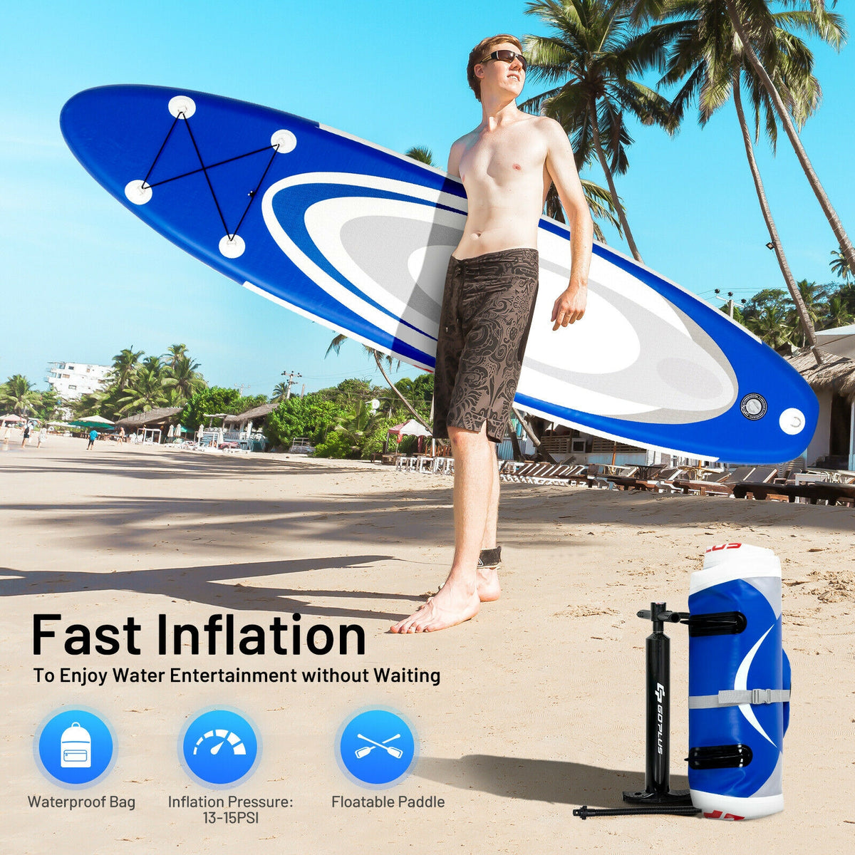 Inflatable Stand Up Paddle Board with Bag - Lightweight Body Board S