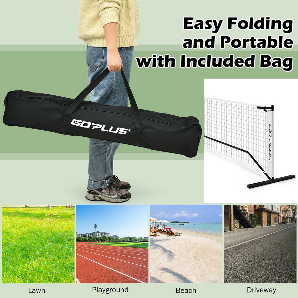 Pickleball Net Set - 22 Feet Portable Indoor Outdoor Game System with Carry Bag
