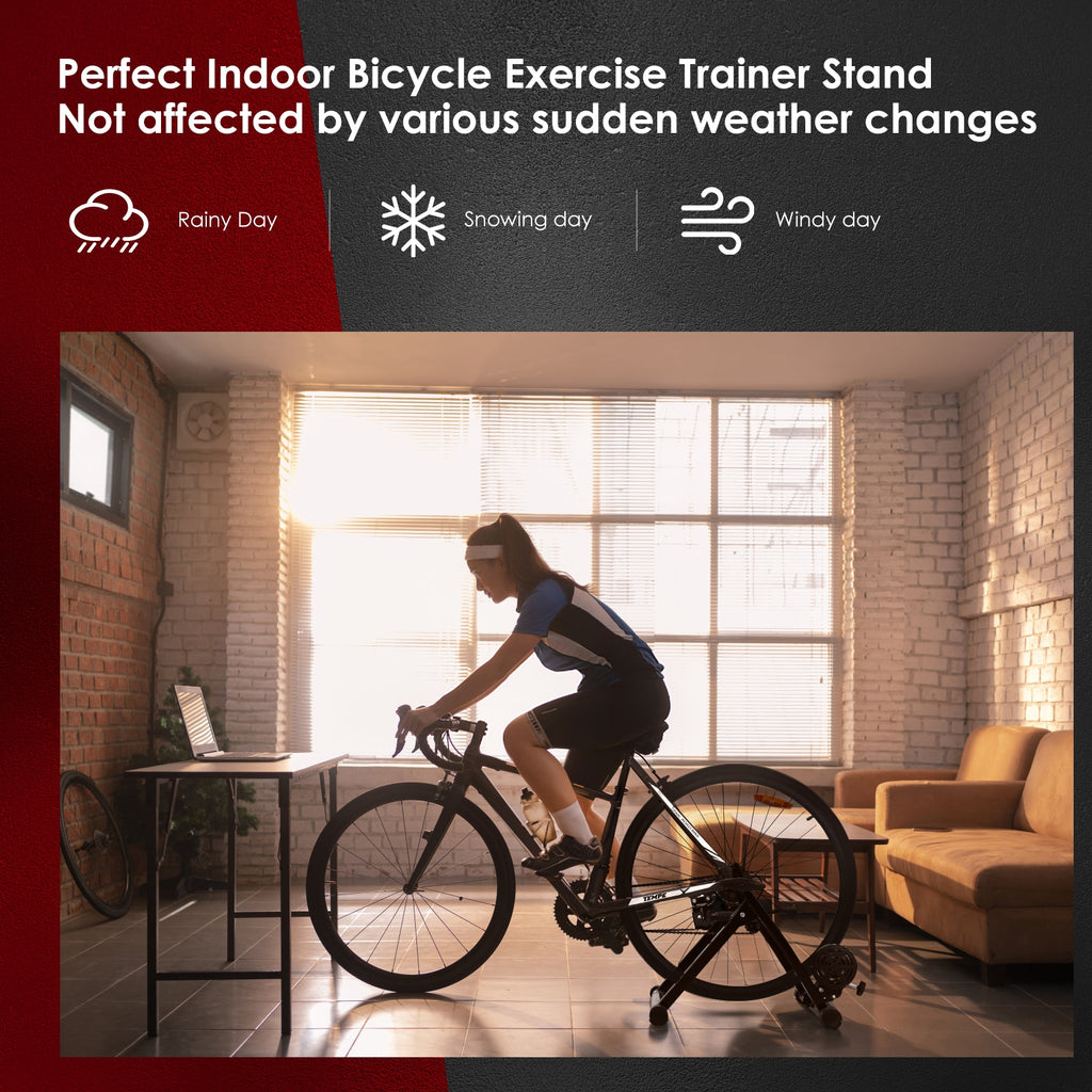 Portable Folding Bicycle Trainer Stand for 26-28 Inch Bikes