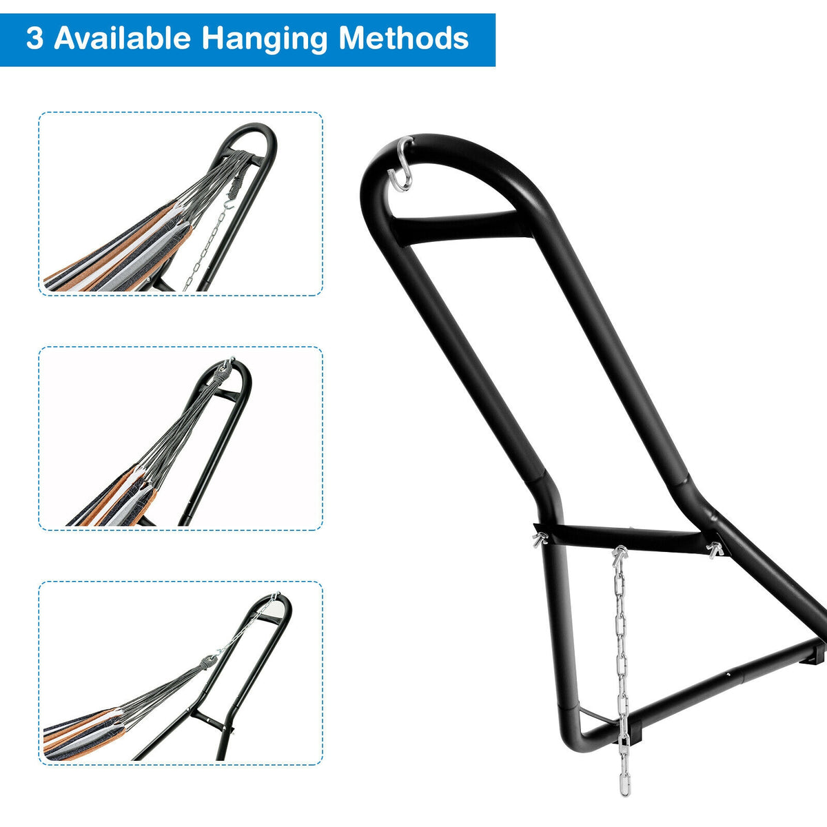 Indoor and Outdoor Hammock Frame Heavy Steel Hanging Hooks