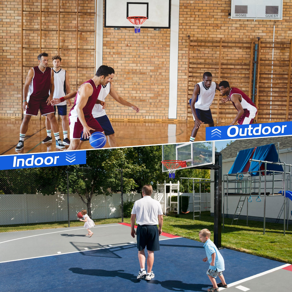 18 Inch Basketball Rim with All-Weather PE Net - Rustproof Metal Frame, Easy Installation - Variation of This Listing: 18 Inch D. PE Net