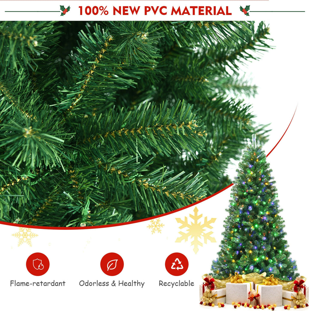 6 Ft Artificial Christmas Tree with Remote Color-Changing LED Lights