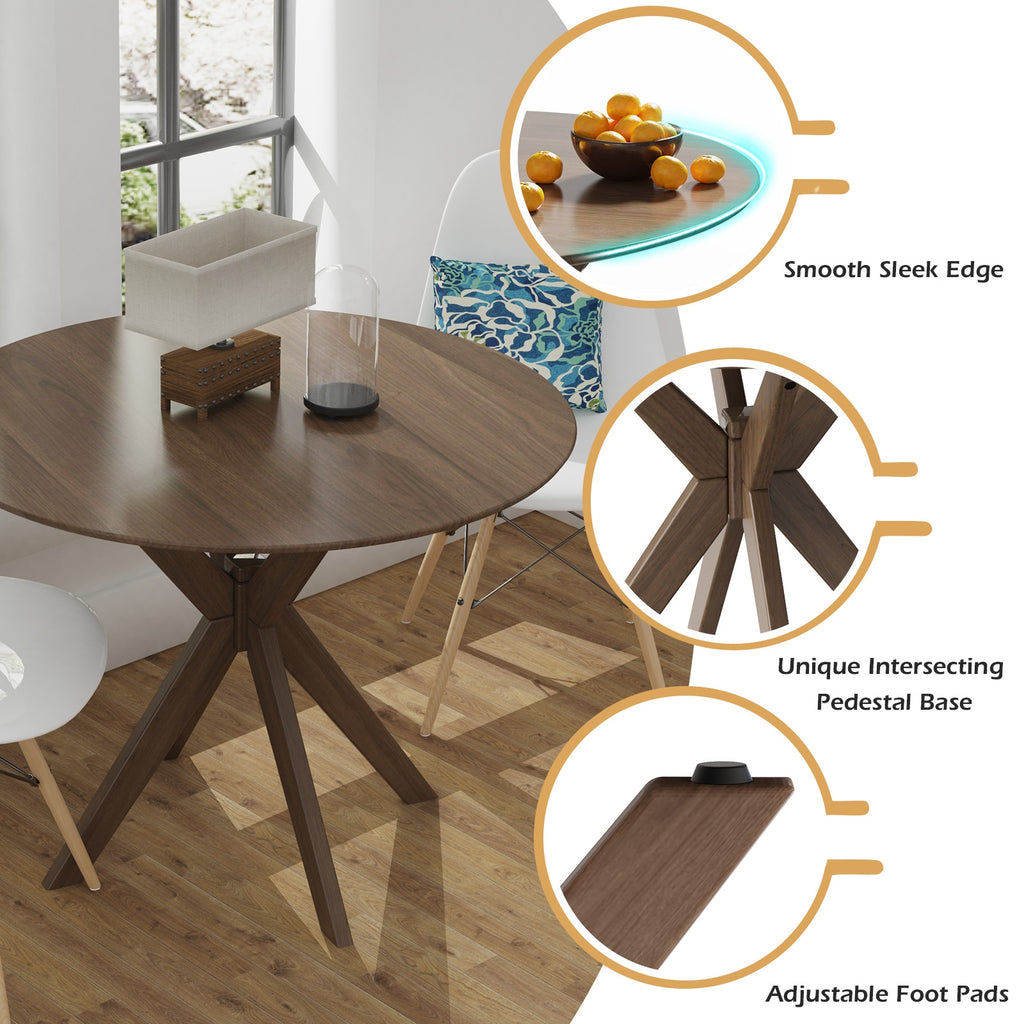 36 Inch Round Dining Table with Pedestal Base - MDF Tabletop